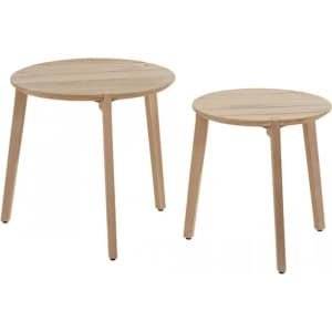 Gabor Set of 2 Coffee tafels Teak dia. 45 & dia. 55 cm - 4so