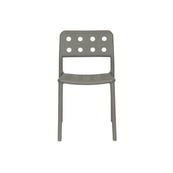 Giga Meubel - Tuinstoel Grijs - 53x46x80cm - Serra - Set van 4