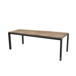 Goa Tafelframe Antracite Met Tafelblad Robusto Teak 220 x 95 cm - 4so