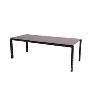 Goa Tafelframe Antracite met HPL Dark Grey tafelblad 220 x 95 cm - 4so