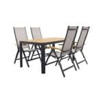 Hartman Monza/General teak verstelbare tuinset- 160 x 90 cm. - 5-delig