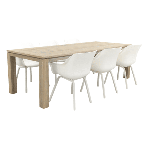 Hartman Sophie Element Wit/Rome grey 240 cm. tuinset - 7-delig