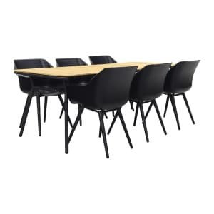 Hartman Sophie Studio Carbon Black/Bella 220x95 cm. - 7-delige tuinset