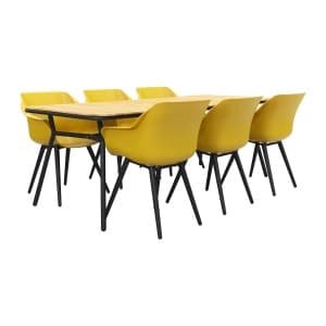 Hartman Sophie Studio Curry Yellow/Bella 220x95 cm. - 7-delige tuinset