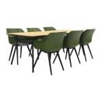 Hartman Sophie Studio Moss Green/Bella 220x95 cm. - 7-delige tuinset