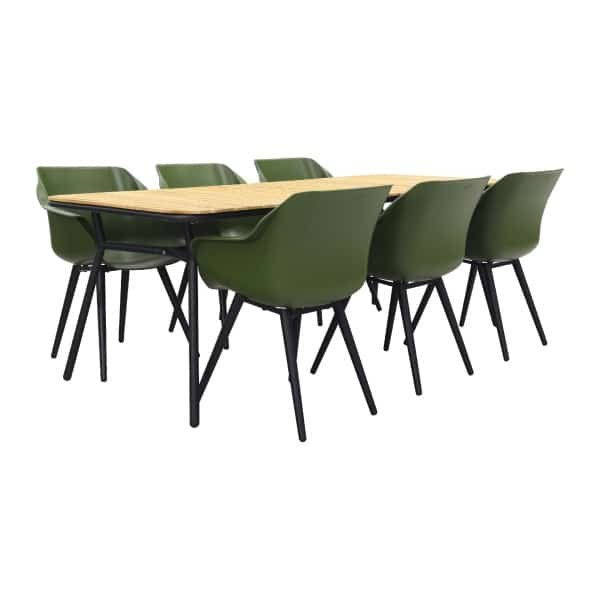 Hartman Sophie Studio Moss Green/Bella 220x95 cm. - 7-delige tuinset