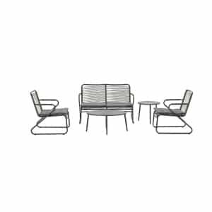 Hermes loungeset 5-dlg c.bl/rope moss gr dia. 5mm/mystic g - Garden impressions