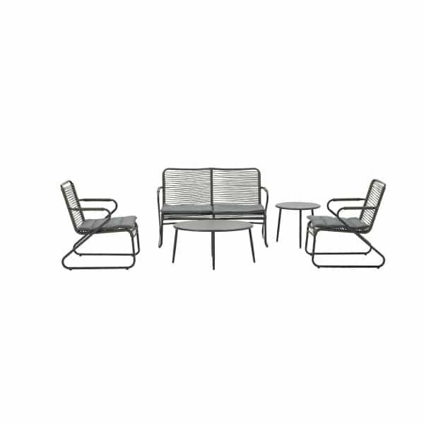 Hermes loungeset 5-dlg c.bl/rope moss gr dia. 5mm/mystic g - Garden impressions