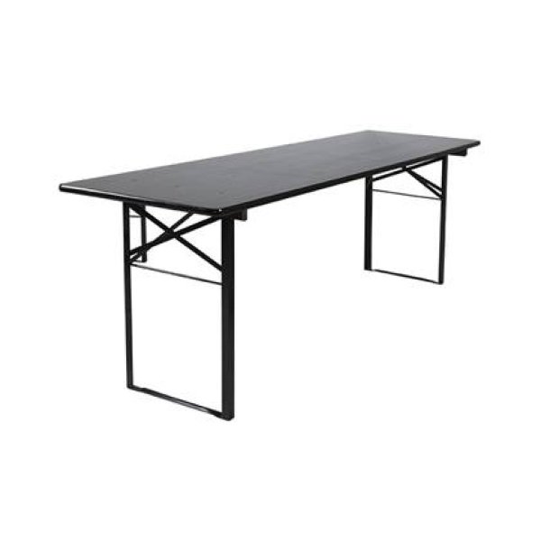 Inklapbare biertafel Berlijn 200 x 70 cm zwart