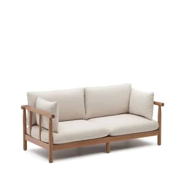 Kave Home 2-zits Loungebank Sacova Eucalyptushout - Beige