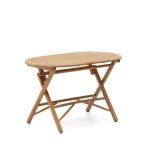 Kave Home Inklapbare Eettafel Dandara Acaciahout, 120 x 70cm - Bruin - Ovaal