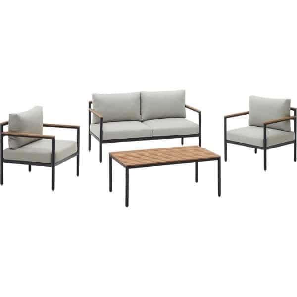 Kave Home Kave Home Loungeset Aiguafreda, 2 zits bank met 2 fauteuils