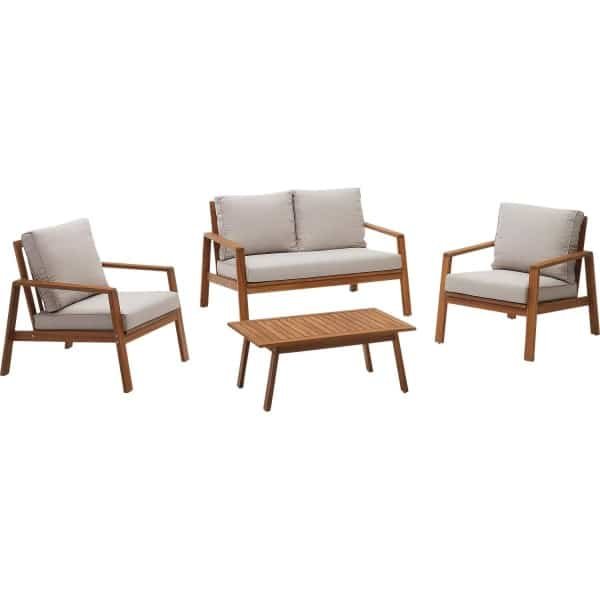 Kave Home Kave Home Loungeset Frares, 2 zits bank met 2 fauteuils