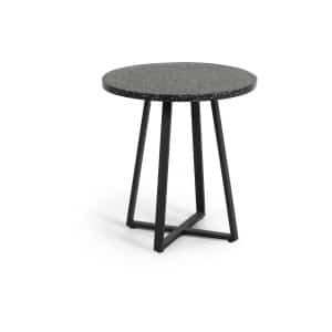 Kave Home Kave Home Tuintafel Tella, Tella zwarte terrazzo ronde tafel Ø 70 cm (mtk0034)