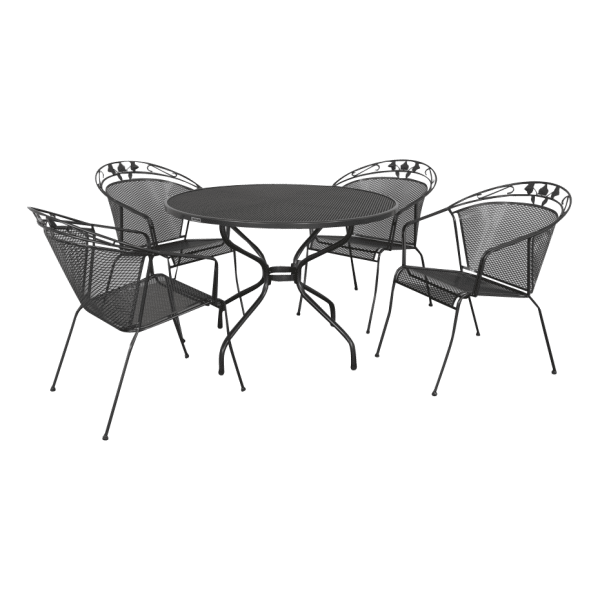 Kettler Toledo tuinset + strekmetaal tafel 105 cm.
