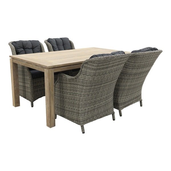 King - Paloma Grijs/Rome grey 170 cm. tuinset - 5-delig