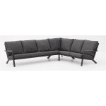 Lausanne hoek loungeset teak antraciet - Driesprong collection