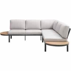 Loungebank Soulac - antraciet - 81x167x71,5 cm - Leen Bakker