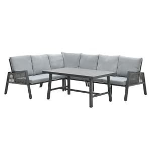 Loungeset Garden Impressions Andrea- hoekbank en tafel - grijs