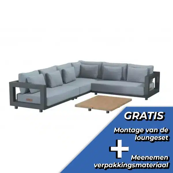 Loungeset Metropolitan groot links met salontafel