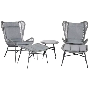 Loungeset Milan Relax Anthracite 2 stoelen en 1 tafel van SenS-Line