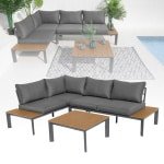 Loungeset Modena Antraciet - Polywood & Aluminium
