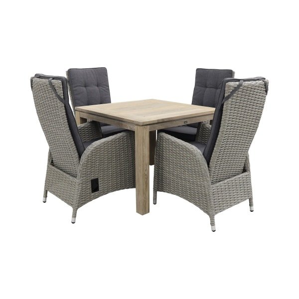 Manhattan/Rome grey 100 cm. - tuinset 5-delig - verstelbaar