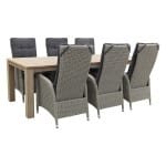 Manhattan/Rome grey 240 cm. verstelbare tuinset - 7-delig
