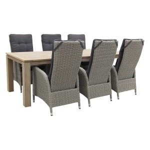 Manhattan/Rome grey 240 cm. verstelbare tuinset - 7-delig