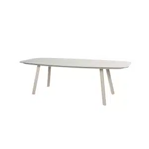 Manolo eettafel latte met geprint keramiek tafelblad 240 x 103 cm.