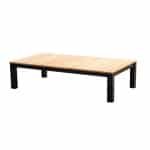 Midori coffee table 140x75cm. alu black/teak - Yoi