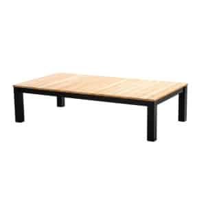 Midori coffee table 140x75cm. alu black/teak - Yoi