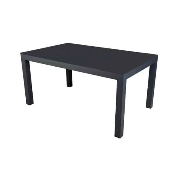 Midori low dining table 148x90 cm aluminium dark grey - Yoi