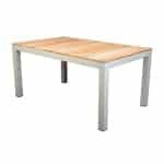 Midori low dining table 148x90 cm aluminium salix/teak - Yoi
