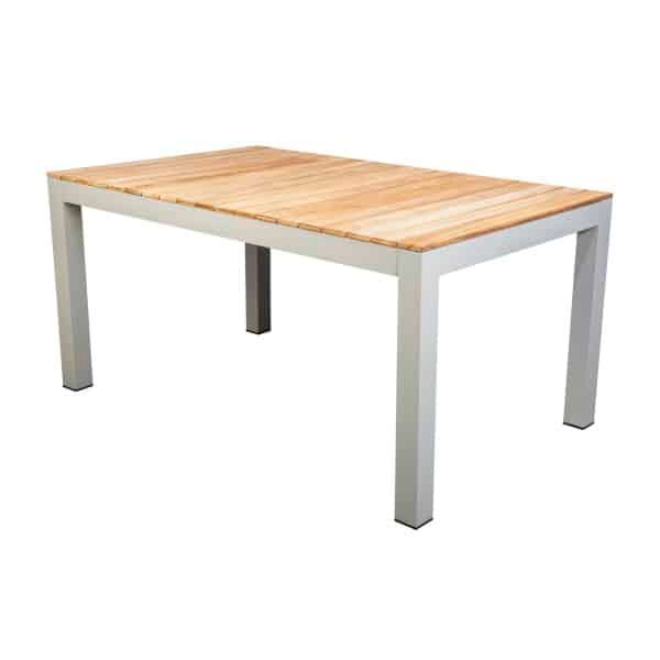 Midori low dining table 148x90 cm aluminium salix/teak - Yoi