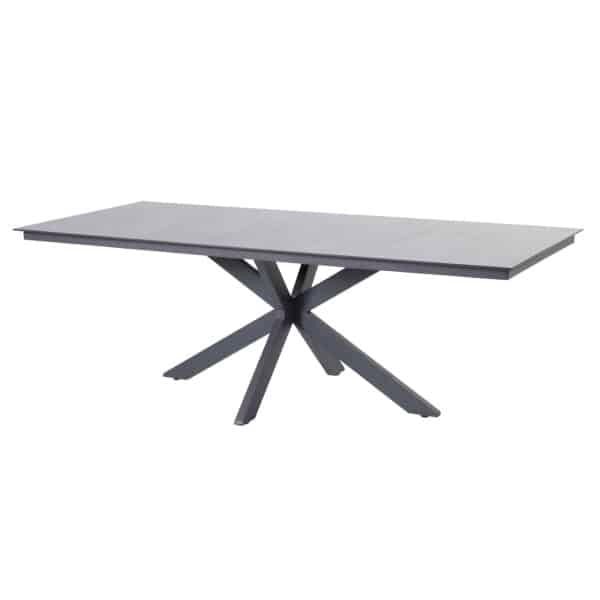 Minerva Tafelframe Antracite Met HPL Tafelblad Dark Grey 220 x 95 cm - 4so
