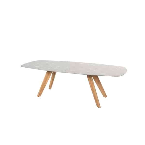 Montana Tafelframe Teak Met Montana Tafelblad Ceramic Terrazzo 240 x 103 cm - 4so