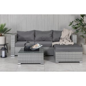 Nohr Loungeset Marshon Met loungebank en tafel - Grijs