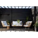 Nohr Loungeset Samantah Met bank, 2 stoelen en tafel - Grijs