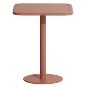 Petite Friture Week-end bistrotafel 60x60 H75 terracotta
