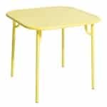 Petite Friture Week-end tuintafel 85x85 met dicht blad geel