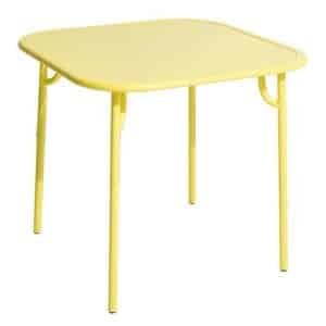 Petite Friture Week-end tuintafel 85x85 met dicht blad geel