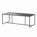 Quatro Tafelframe Antracite met HPL Dark Grey tafelblad 220 x 95 cm - 4so