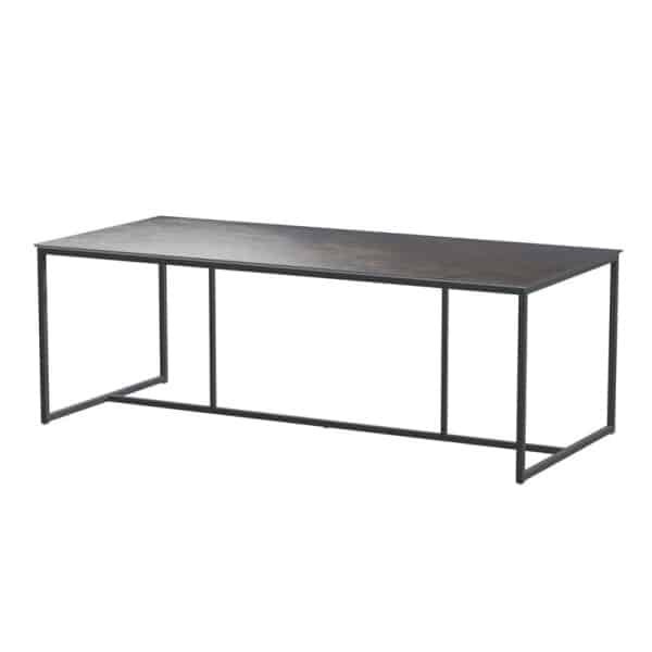 Quatro Tafelframe Antracite met HPL Dark Grey tafelblad 220 x 95 cm - 4so