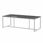 Quatro Tafelframe Frost Grey met Ceramic Marble tafelblad 220 x 95 cm - 4so