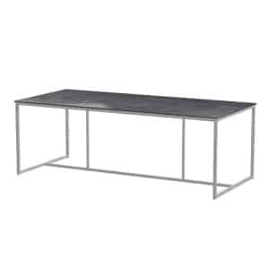 Quatro Tafelframe Frost Grey met Ceramic Marble tafelblad 220 x 95 cm - 4so