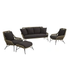 Ramblas loungeset met voetenbank en Dali tafel | 4 Seasons Outdoor