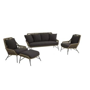 Ramblas loungeset met voetenbank en Dali tafel | 4 Seasons Outdoor