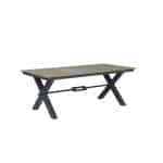 Robusto tafel 200x100xH76 VW vintage teak/ carbon black - Garden impressions