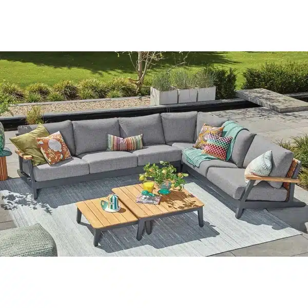 SUNS | Loungeset Siena Rechts | MRG | Soft Grey Mixed Weave
